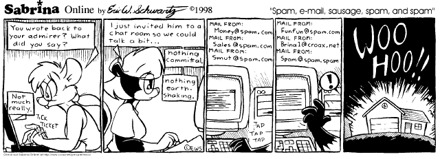 Spam, e-mail, sausage, spam and spam